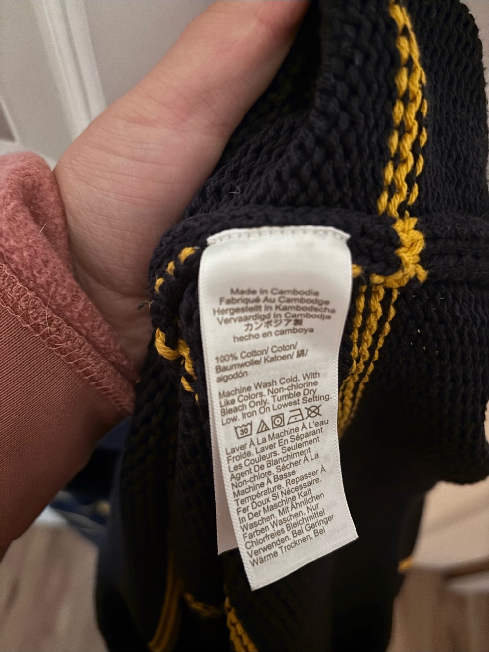 J. Crew Rollneck Sweater - Navy and yellow stripe - Picture 3 of 4